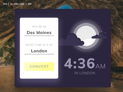 Daily UI 004 - Time Zone Converter (Calculator)