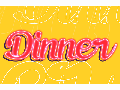 Neon Dinner animation curves design font font design graphic letter loop luminance motiondesign neon pink signal tipologia uokainoodles yellow yellows yokai