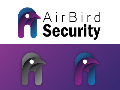 AirBird Security Logo blue brand brand design brand identity branding design gradient graphic design logo logodesign logos logotype