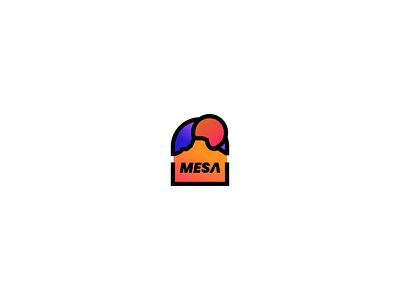 Mesa desert design logo mesa minimal sun