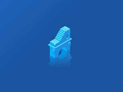 Isometric Practices #001 - reflection design art illustration isometric isometric design isometric illustration monument valley water