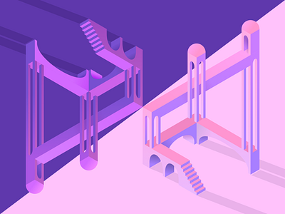 Dreaming affinity art design dream illustration impossible impossible object impossible shape isometric monument valley