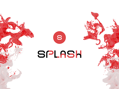 Splash Branding 3d affinity affinity designer blender blender3d brand liquid logo minimal paint splash