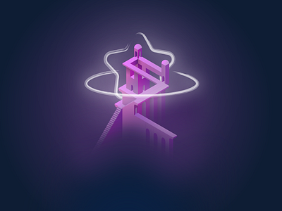 Heavens Gate affinity art design illustration isometric minimal monument monument valley stars vector