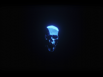 Skull (Stylized Shading) 3d art b3d blender blender3d blue dark design illustration minimal skull stylized