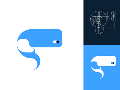 Whale Logo art design illustration logo minimal