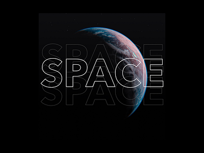 SPACE 3d affinity art b3d blender blender3d design illustration logo planet scifi space text vector