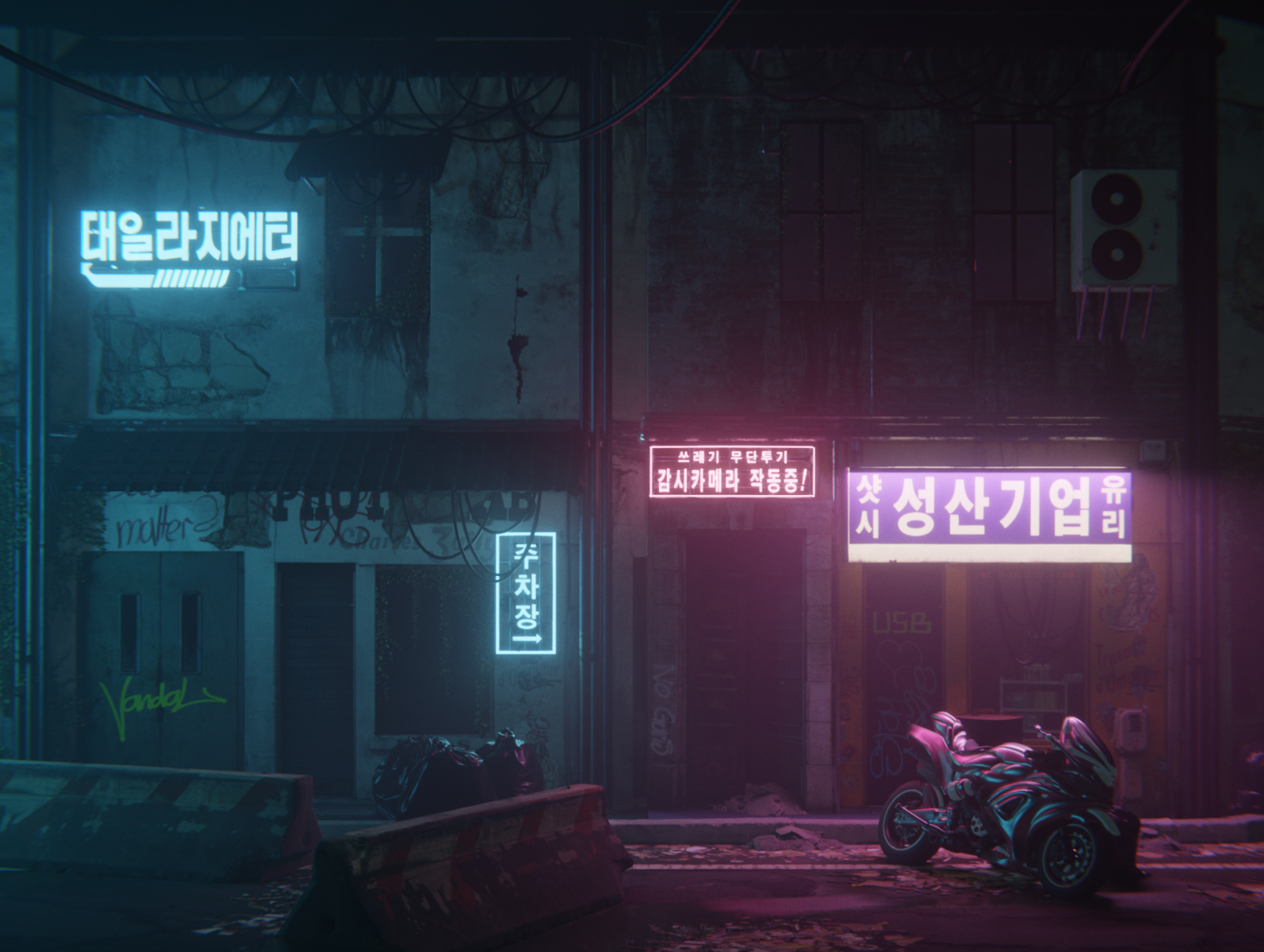 3d cyberpunk blender фото 29