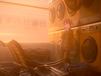 Anime Laundromat 3d anime art b3d blender blender3d design illustration