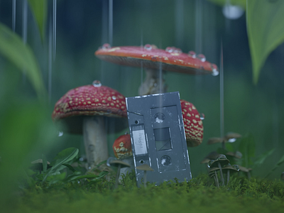 Nostalgia 3d art b3d blender blender3d design illustration mushroom render