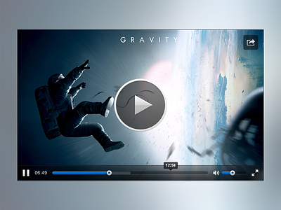 Webly Video Player gravity player psd transparent ui video web widget