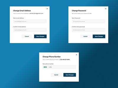 Stackfill Shop | Modals design ecommerce settings ui user experience web application