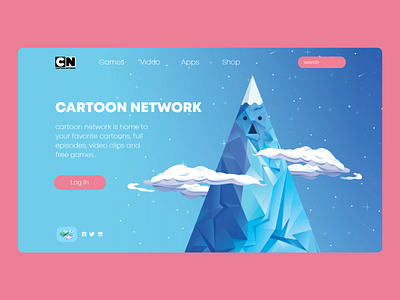 cartoon network redesign adobe xd cartoon network design flat landing page simple ui website