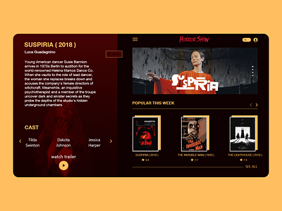 Horror Show Web Ui Concept