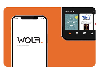 Wolf | reading app branding design identity illustration logo logotype typography ui ux vector