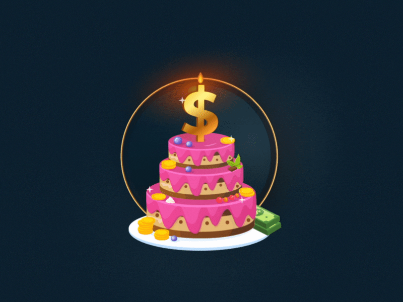Money cake animation cake design dollar illustration money win