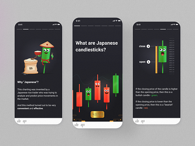 Candlesticks Illustrations for Trading Stories