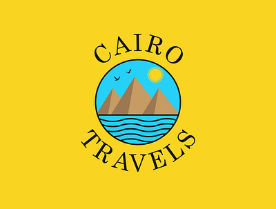 Cairo Travels - Travels Company Logo badgelogo branding cairo travels design emblem logo flat flat design flat logos logo logo design logodesign logos logotype minimalist minimalist logo travel logo travelslogo vector