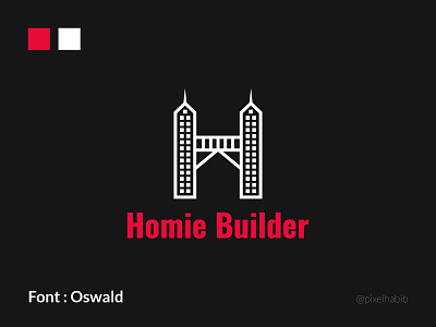 Homie Builder - Real Estate Company Logo, H letter Logo