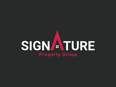 Signature Real Estate Property Group Logo, Real Estate Logo a letter logo brand identity branding business logo corporate logo flat free logo home home logo house house selling logo land selling logo design logos minimal minimalist real estate company real estate logo realtor company signature