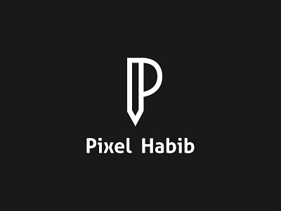 Pixel Habib - Personal Brand Logo black and white brand brand identity brand logo brand mark branding designer branding designer logo flat logos graphic design graphic designer logo design logo mark logos minimal logo personal branding pixel pixel habib simple visual identity