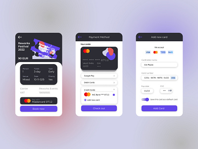 Credit Card Checkout for an event platform Daily UI 002