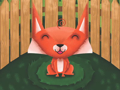 Finley the Fox — Baby Room brush hand illustration ps vector