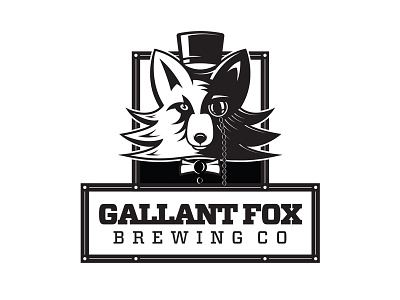 Gallant Fox Brewing Company beer illustration linear vector