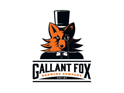 Gallant Fox Brewing Company beer illustration linear vector