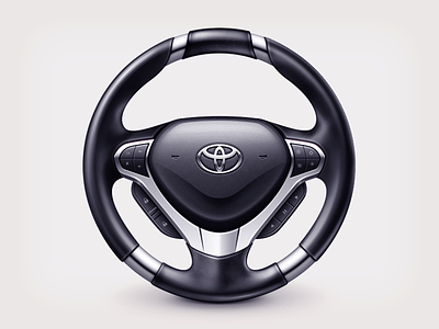 Steering Wheel leather lighting metal rubber steering toyota
