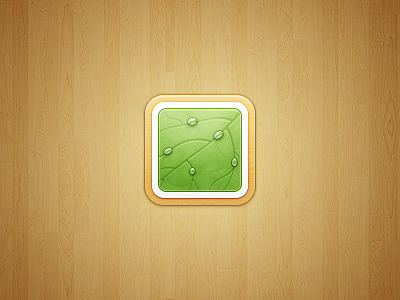 iOS Icon drops ios leaf water wood