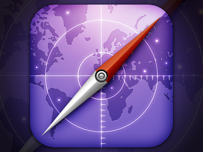 iOS Icon comapss ios needle radar