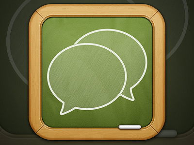 Chalkboard chalkboard chat icon ios wood