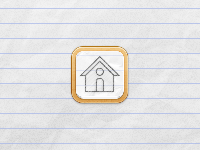 Real Estate house ios paper wood