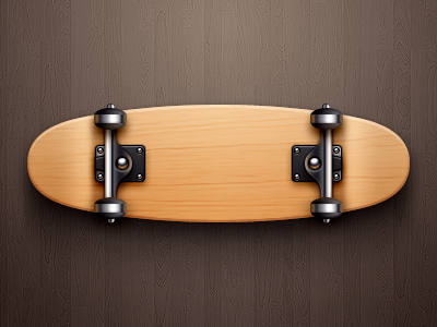 Skateboard metal skateboard wood