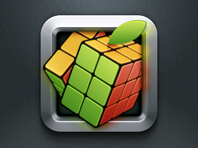 Apple Cube apple cube frame ios metal rubik