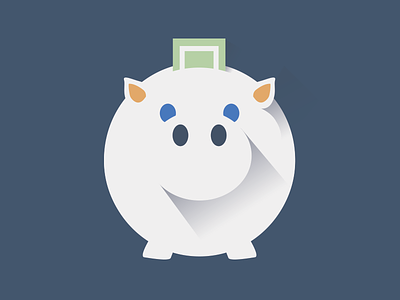 Piggybank bank flat icon money piggy