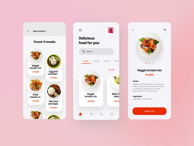 Food Delivery App Ui Design - Prototype (Figma) app design ui ui design ux