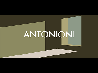 antonioni design director illustration movie plant room typography window
