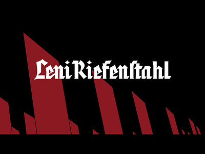 leni Riefenstahl black branding design director illustration movie plant poster typography