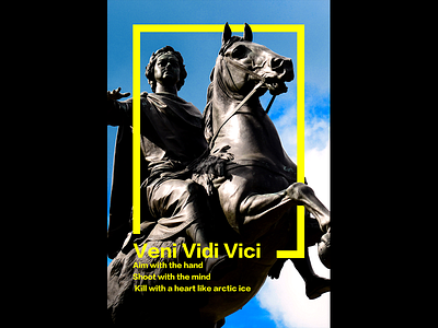 Veni Vidi Vici design illustration poster typography