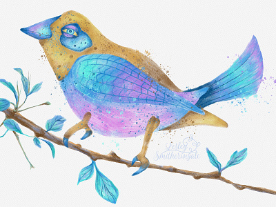 Fantasy Bird adobe photoshop art licensing birds digital illustration fantasy art illustration