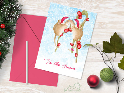 Christmas Berry Mice adobe photoshop art licensing childrens book illustration christmas christmas card digital illustration mice