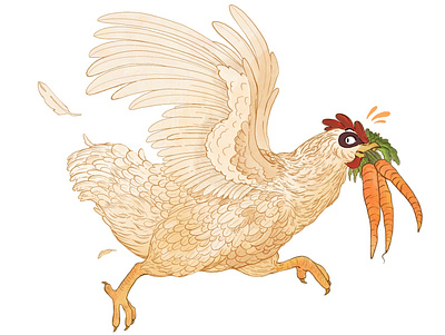 Runaway Chicken Illustration graphic design illustration