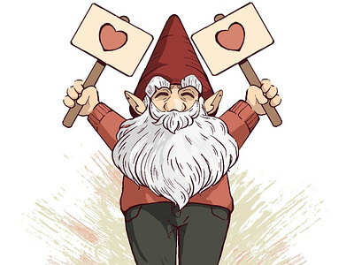 Happy Gnome Illustration