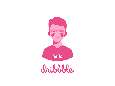 Hello Dribbble :) debut design flat illustration vector