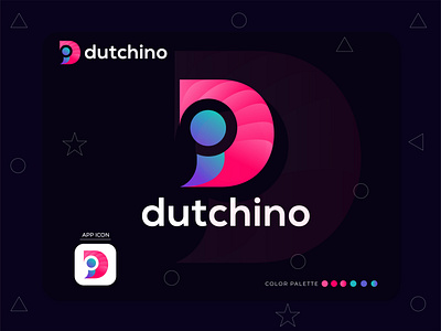 Dutchino Logo Design abstract app app icon brand identity branding branding agency creative logo letter logo letter logo design logo design logo designer logo mark