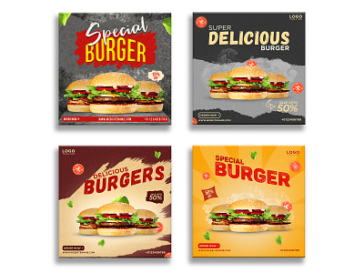 Social media post design | Burger ads banner banner design burger fast food graphic design social media social media post