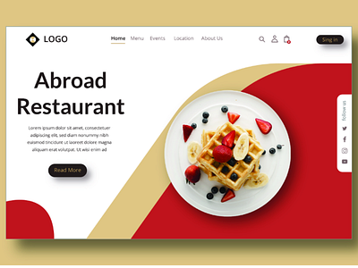 Restaurant web template ui