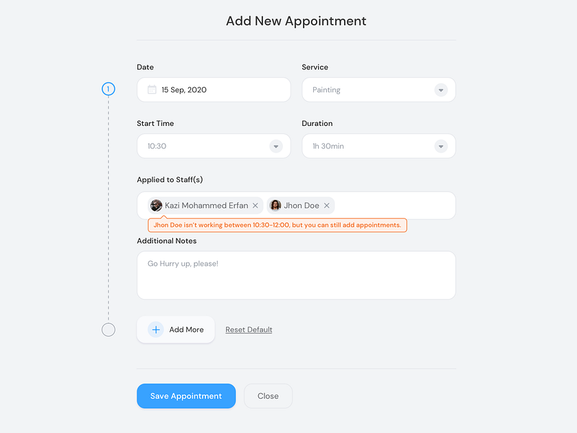 Appointment Booking Status Timeline View - Calendars by Erfan | Ernad ...